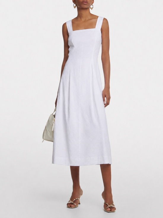 Vince Dresses & Skirts - Vince Linen Blend Square-Neck Maxi Dress